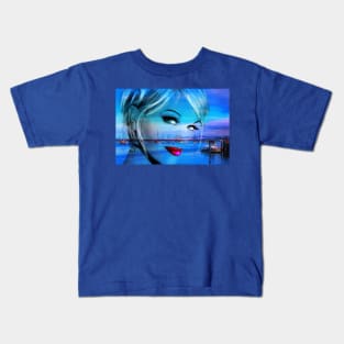 Blue Eyes Blue Kids T-Shirt